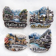Europe Austria Hallsttatt Resin 3D Fridge Magnets Tourism Souvenir Refrigerator Sticker Handicraft G