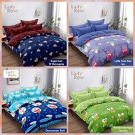 Bedcover set Karakter LADY ROSE karet Uk 180x200 dan 160x200x20cm
