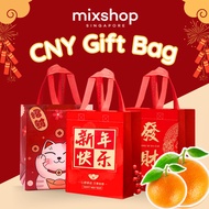 CNY Gift bag, Prosperity bag, Orange Tote Bag, Waterproof, Chinese New Year 2025 [SG READY STOCK]