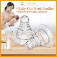 lakoe 3.8 CM Baby Pacifier Puting Susu Soft Teat Newborn Silicone Pacifier For Standard Slim Neck Mi
