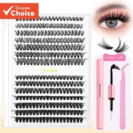280Pcs DIY Eyelash Extension Kit - D Curl Cluster, 9-16Mm Single Eyelash Extensions Eyelash Cluster 