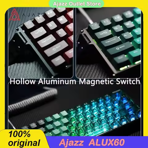 AJAZZ ALUX60 Mechanical Keyboard Magnetic Switch 0.125ms RT 0.01mm 8K Rapid Trigger Aluminum Alloy H