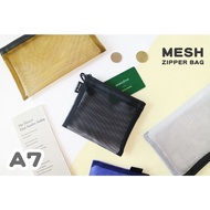 Qingqing Stationery CBG-660 A7 Metal Nylon Zipper Bag A4 B5 A5 B6 A7 File Bag/Zipper Bag/Mesh Bag/Ga
