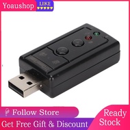 Yoaushop 3D Sound Card 7.1 Channel HS ABS Internal Amplifier With 3.5mm