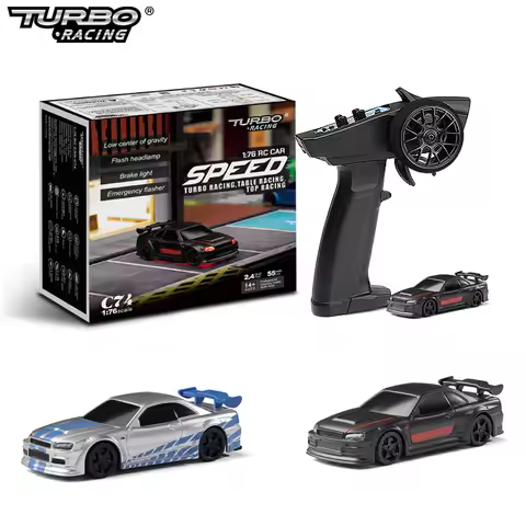 Turbo Racing C74 1:76 Full Proportional RC Mini Sports Car P31P 4CH 2.4GHZ Remote Controller For Kid