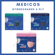 MEDICOS (NEW) REGULAR FIT / SLIM FIT / HIJAB / HEADLOOP  HydroCharge 4ply Surgical Face Mask