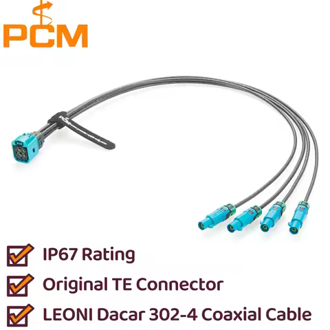 Original TE MATE-AX 2354439-9 to FAKRA 2-2307198-0 RF Coaxial Cable IP67 Mini FAKRA 4-In-1 Feamle to