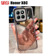 Honor X8C X7C Honor 200 เคสโทรศัพท์อัจฉริยะชุบปลอกอ่อนโปร่งใสพร้อมกล้องป้องกันและกระจกนิรภัยและฟิล์ม
