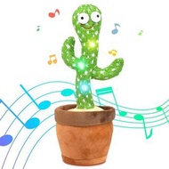 Dancing Cactus Talking Cactus Baby Toy, Forging Singing Repeat What You Speak, Plush Electric Talking 15 Seconds Recorder