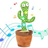 Dancing Cactus Talking Cactus Baby Toy, Forging Singing Repeat What You Speak, Plush Electric Talkin