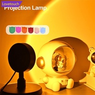LOVETOUCH USB Sunset Lamp LED Rainbow Neon Night Light Projector Photography Atmosphere Lighting Pro
