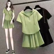 2-piece Set Clothes for Women Two-piece Short-sleeved Hoodied Sweater+short Pants