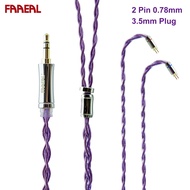FAAEAL PurpleRice Earphone Cable With TFZ/0.78mm/QDC/S/C Pin Single Crystal Copper Replacement Wire 