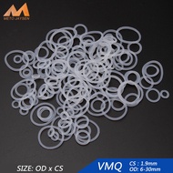 [Ready Stock & COD] 20PCS OD 6mm-30mm CS 1.9mm Durable VMQ Silicone Rubber Sealing O-ring Replacemen
