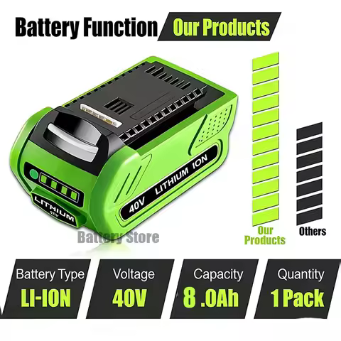 Battery 40V GreenWorks 40V 6000mAh 8000mAh lithium-ion rechargeable battery for GreenWorks 29252 294