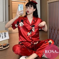 Rosa Printed Long Pants Sleepwear Top for Women Pajama Set 11 Colors ZS2022