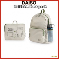 Daiso Korea Foldable Travel Backpack 21L Lightweight Portable Daypack Compartment Storage Bag