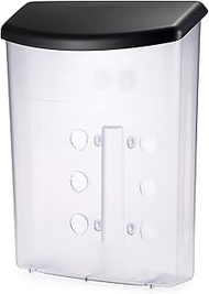 BTSKY Outdoor Brochure Holder Plastic Literature Display Box Wall Mount Postcard Holder with Black L