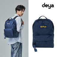 De deya Pop Backpack Preppy Blue-Classic Campus Unisex Commuter Leisure Plain
