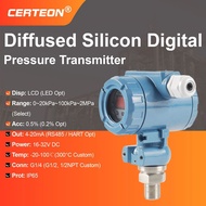 Digital Display PCM600 Differential Pressure Transmitter 4-20mA 0-5V 0-10V RS485 SS304 Thread High P