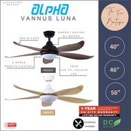 ALPHA Vannus Luna 40" DC Motor Ceiling Fan with 25w LED Light and Remote Control