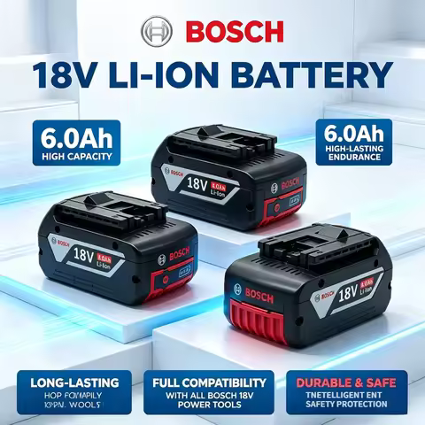 New Genuine Original Bosch 18V 5.0Ah 6.0Ah Fit GBA18V50 GDX18V, Fit all Bosch 18V Drill And Power To