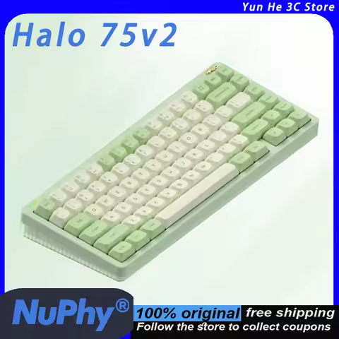 NuPhy Halo75 V2 Keyboard Customizable Spacer-Style Bluetooth Switches Hot-Swappable Three Modes 83-K