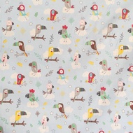 KATUN JUST Mattress Sheet Cotton Fabric Material with CLOUD BIRD Children's Sprinkled Motif | GROW C