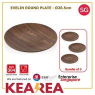 EVELIN ROUND PLATE - L26.5xW26.5xH2.5cm (Bundle of 3)