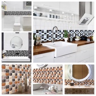 3D Mosaic Wall Floor Tiles Waterproof Sticker  Bathroom Tile PVC Panel Splashback Kitchen Backsplash Wall Sticker Floor Sticke