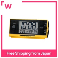 Seiko Clock Alarm Clock Radio Digital Loud Volume PYXIS Pixis RAIDEN Lead Yellow 77 × 167 × 57mm NR539Y