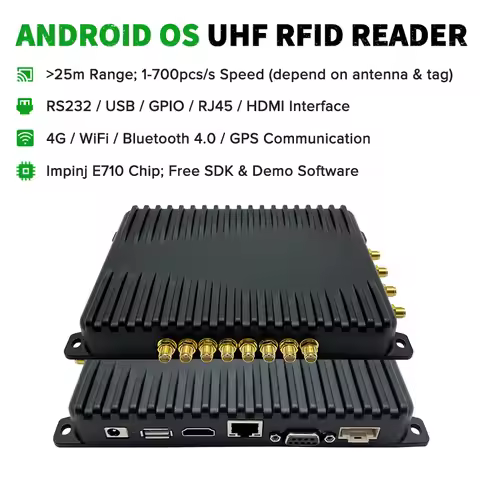 Android OS 8-Port Long Range RFID UHF Fixed Reader E710 Chip With WiFi Bluetooth 4G GPS for Warehous