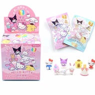 1pc Sanrio Blind Box Doll Eraser Cartoon Cute Kitty Melody Kuromi Eraser Mystery Box Student Stationery