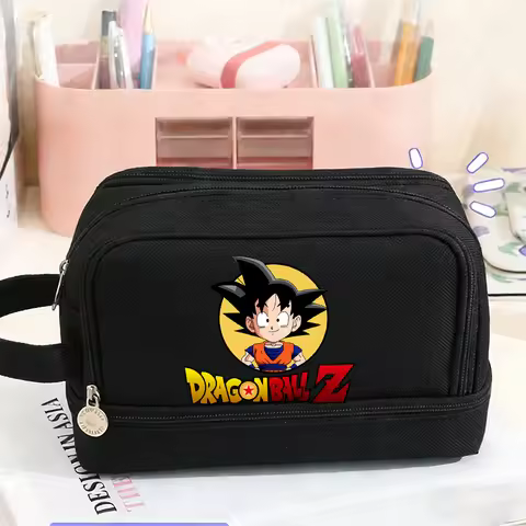 Dragones Ball Large Capacity Stationery Case Oxford Cloth Pencil Case Portable Organizer for School 