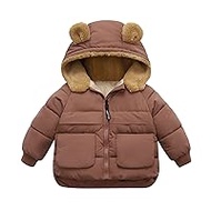 2024 AI - Toddler Kids Baby Boys Girls Winter Warm Solid Coats Teddy Bear Fleece Ears Padded Jacket Outerwear Vest Soft Boys