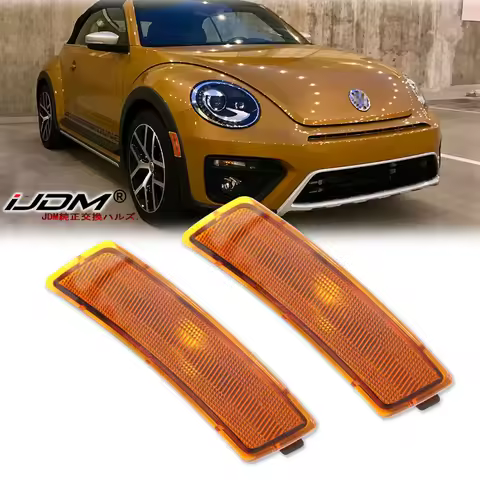 2x For VW Beetle 2012-2019 Tiguan 2018-2023 OEM White Front Bumper Led Side Marker Lights Auto Fende