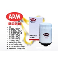 APM Oil Filter - Proton X70 Geely / Audi B8 A3 A4 A5 A6 Q3 Q5 TT / VW Beetle Jetta EOS Passat Golf G
