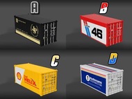 Time Micro TM 1:64場景摆件，合金20尺貨櫃系列。第七批4色預售中，JPS黑金 / BRE46號 / Shell / Rothmans。尺寸为9.4 x 3.9 x 4cm，，截單日期
