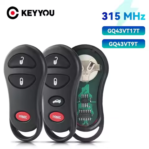 KEYYOU For DODGE Caravan Ram Dakota Durango Chrysler Town & Country GQ43VT17T 315Mhz Remote Control 