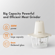 Gaabor 2L Big Capacity Powerful and Efficient Meat Grinder Food Processor Blender