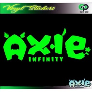 Axie Infinity Logo 001 -  Vinyl Sticker (For Laptop, Motorcycle, Car, Etc.) Outdoor Decal