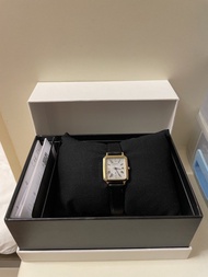 Citizen XC Gold Trim Square Watch ES9502-12A Eco-drive Radio controlled Leather strap 星辰 xC 光動能 鈦金屬 