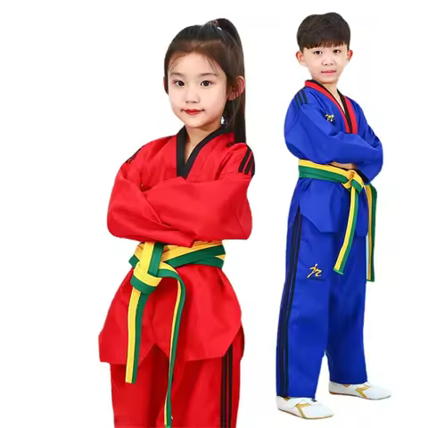 Adult And Children Taekwondo Suit Jujutsu Dobok Kungfu Coach Uniform Men Women karate Shirt & Pants 