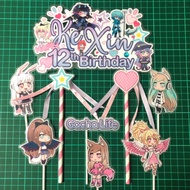 Gacha Life cake topper set