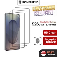 LionShield Samsung Screen Protector S26 / S25 / S24 Series Tempered Glass - Fingerprint Unlock