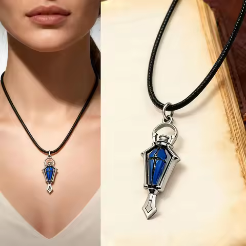Genshin Impact Lightkeepers Flins Cosplay Pendant Anime Kyryll Chudomirovich Flins Metal DIY Necklac