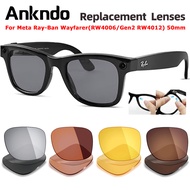 Ankndo Replacement Lenses For Meta Ray-Ban Wayfarer RW4006/Gen2 RW4012 Polarized Sunglasses Lenses