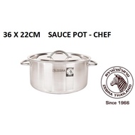 36x 22 cm Zebra Sauce Pot - Chef