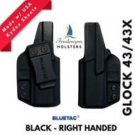 Glock 43/43x Holster Black & Tan Right Handed / Black & Tan Left Handed & Glock 43 Magazine Pouch TR