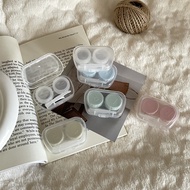 eyeshare Contact lens case Mini Contact Lens Travel Kit Easy Carry Mirror Lense Case